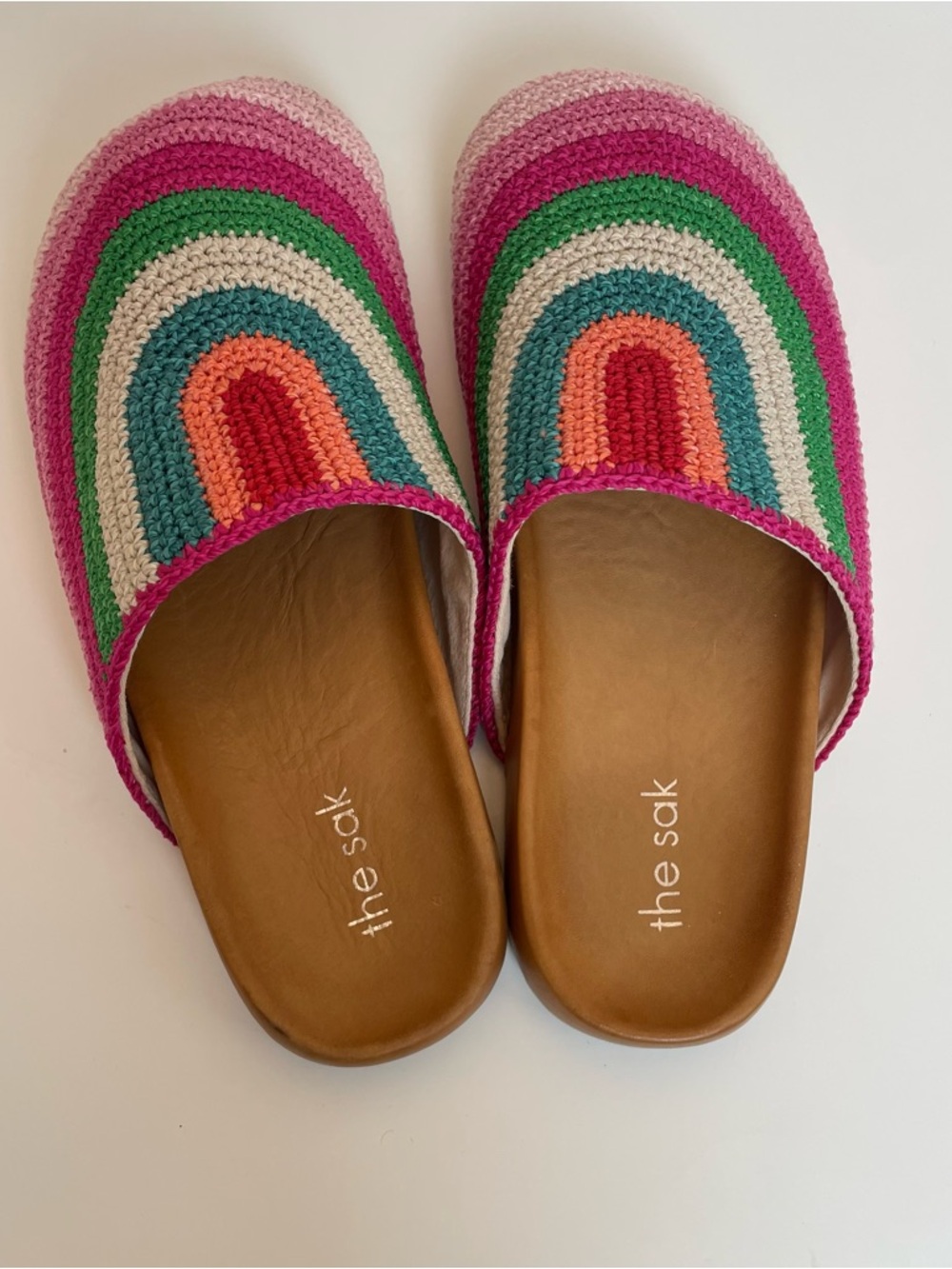 The Sak Multicolor Crochet Mule / Clog – Pink, Green & Cream – Size 8 🌸✨ - Picture 12 of 15